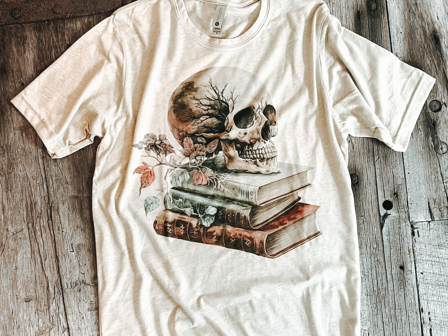 Skeleton Book Stack Shirt | Book Lovers Tee