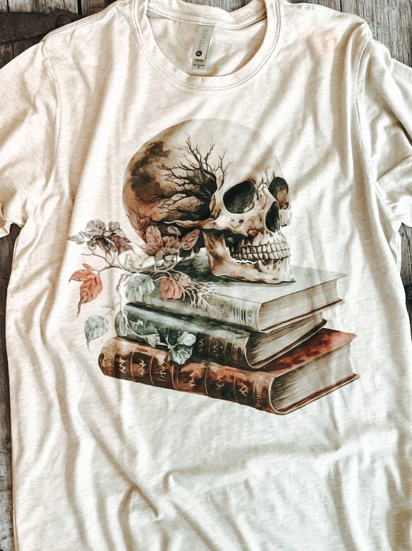 Skeleton Book Stack Shirt | Book Lovers Tee