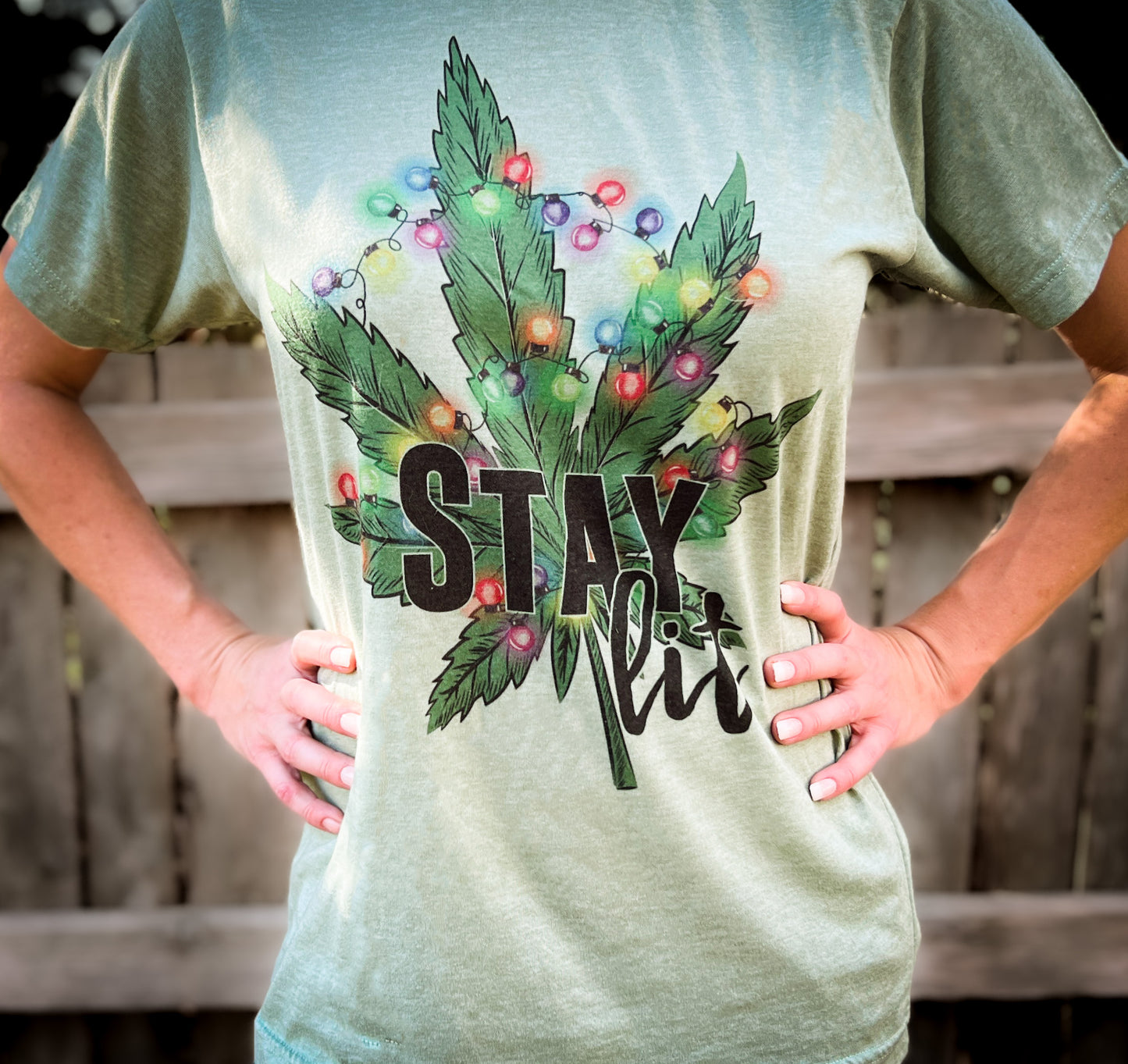 Stay Lit Christmas Holiday Tee