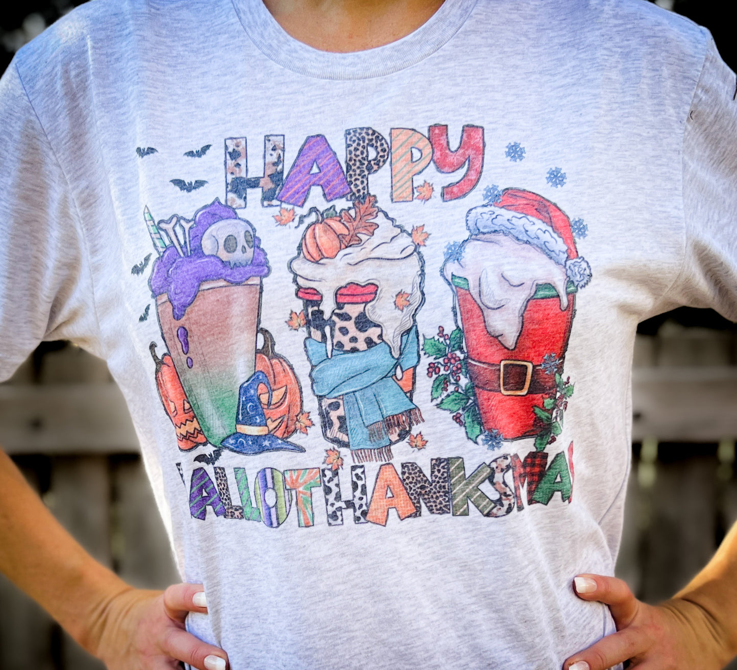 Happy Hallothanksmas | All in one Gnome Tee