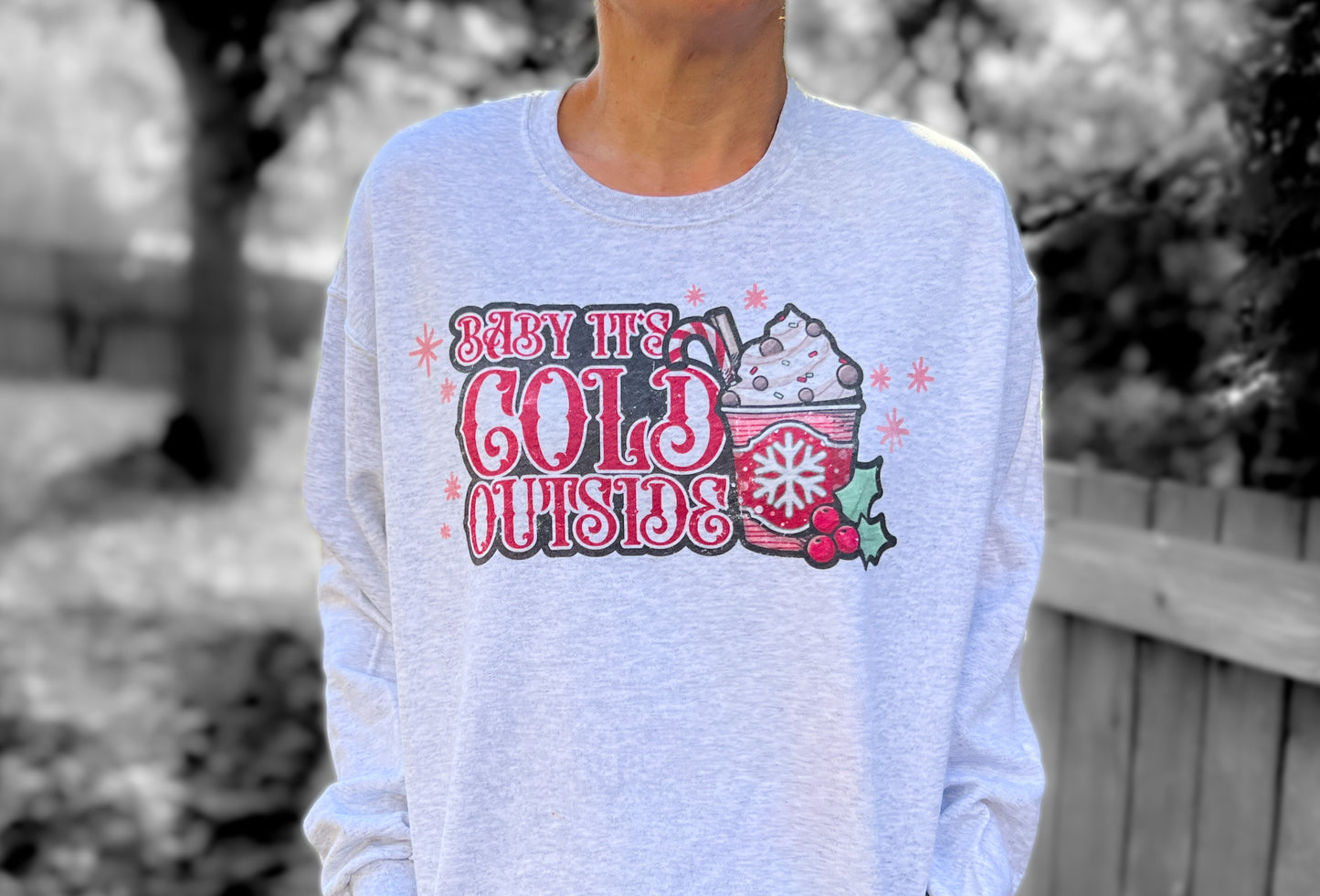 Baby it's Cold Outside | Fleece Lined Crewneck Sweatshirt