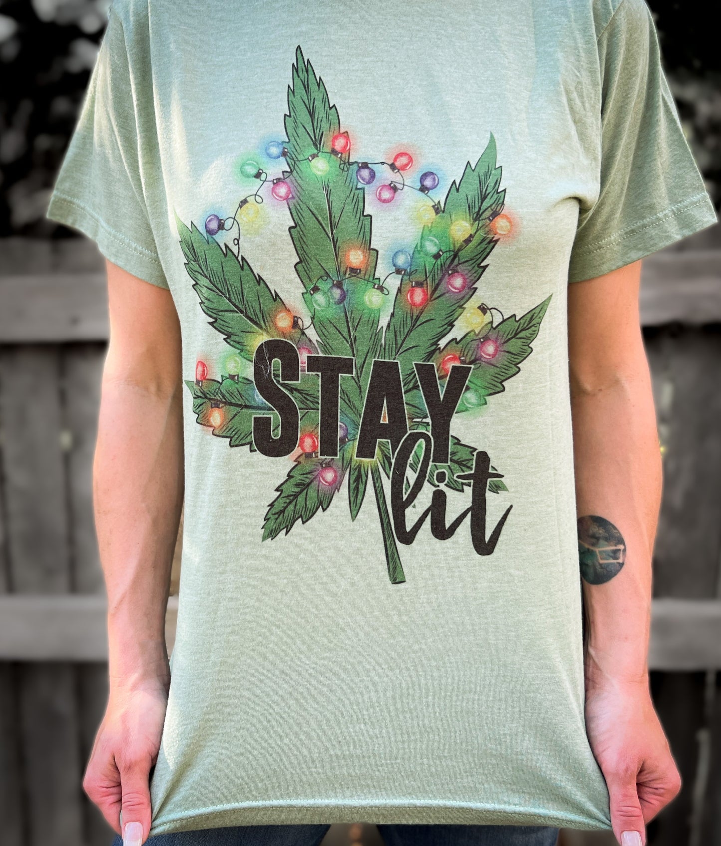 Stay Lit Christmas Holiday Tee