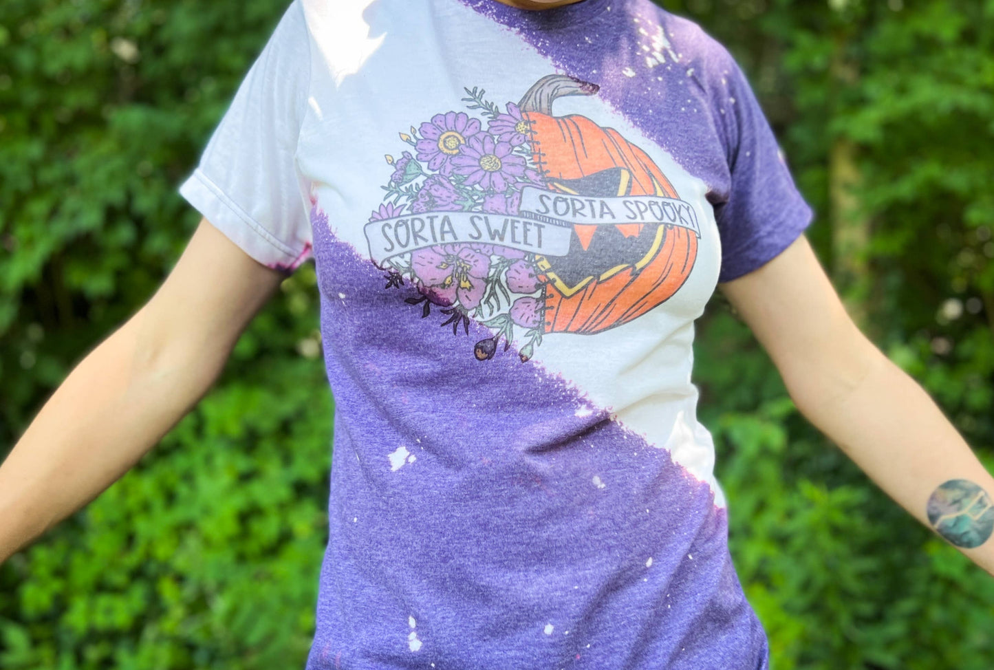 Bleached Halloween Pumpkin Tee | Sorta Sweet Sorta Spooky