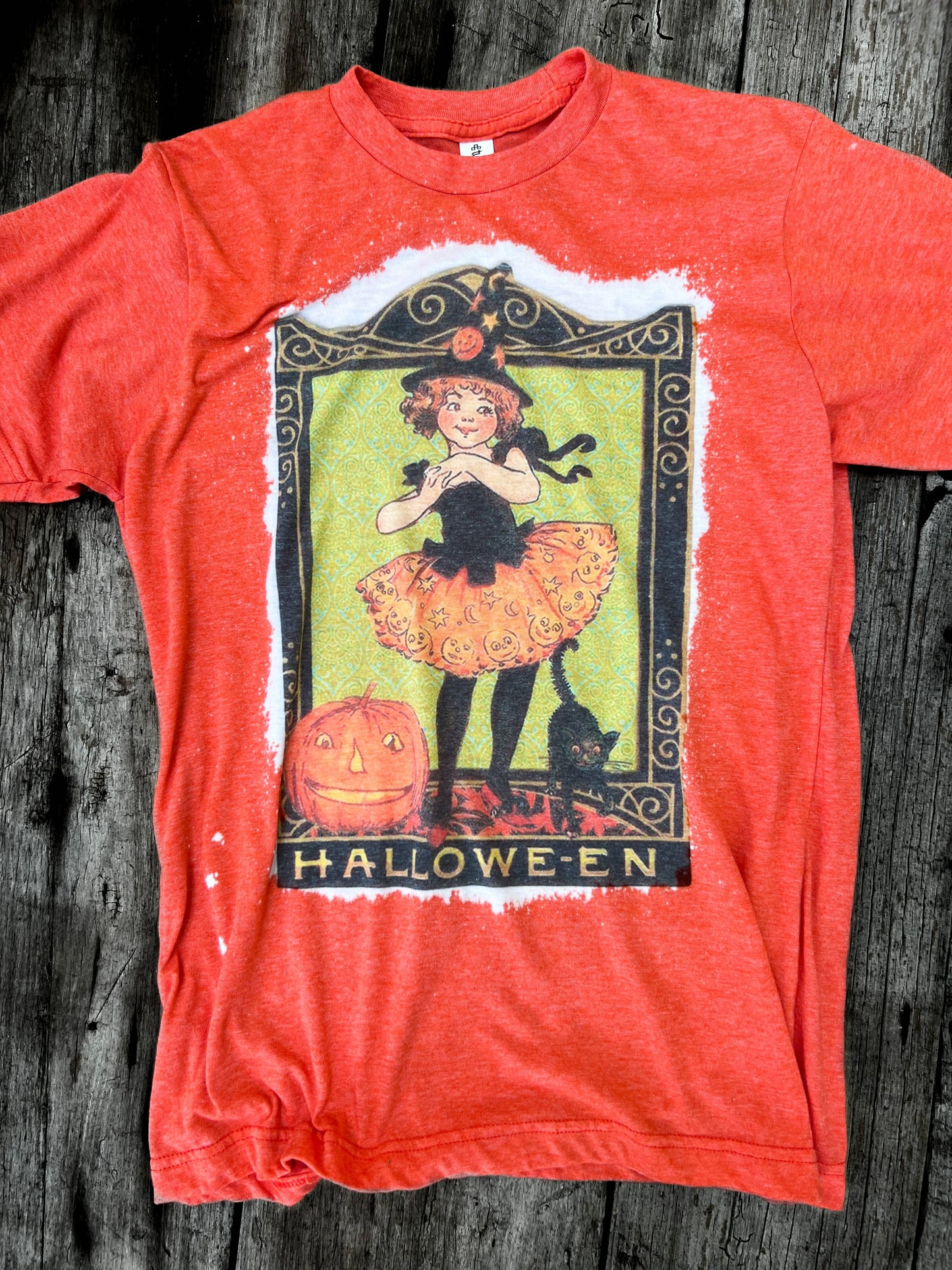 Vintage Halloween Bleached Orange Tee