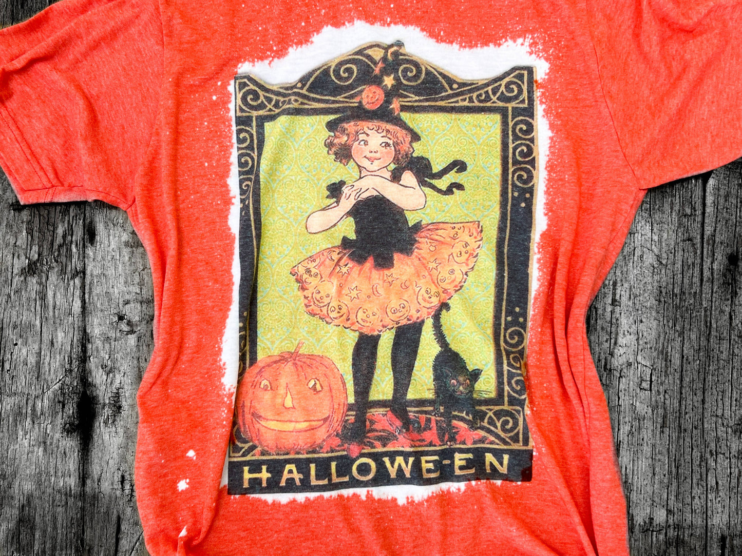 Vintage Halloween Bleached Orange Tee