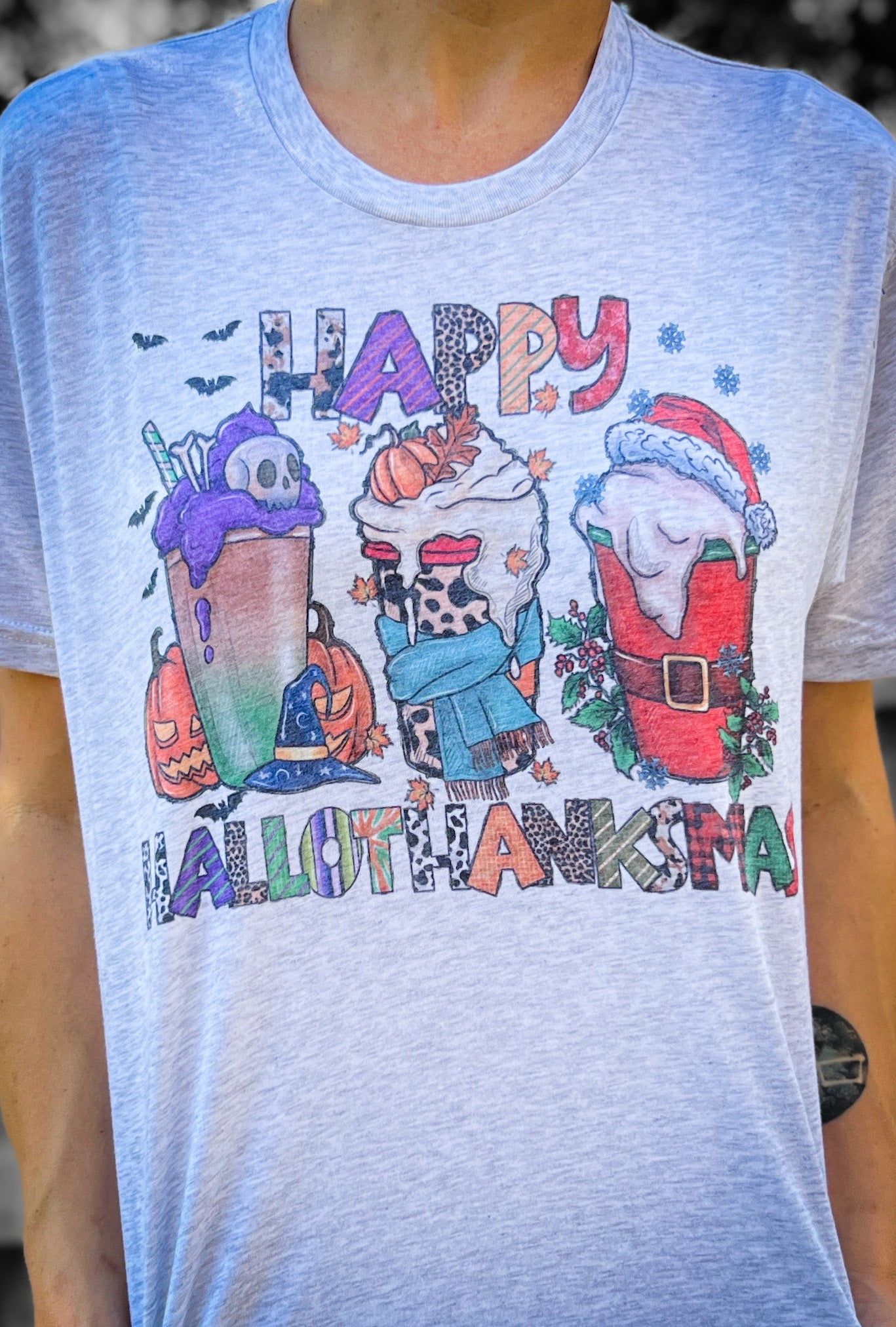 Happy Hallothanksmas | All in one Gnome Tee