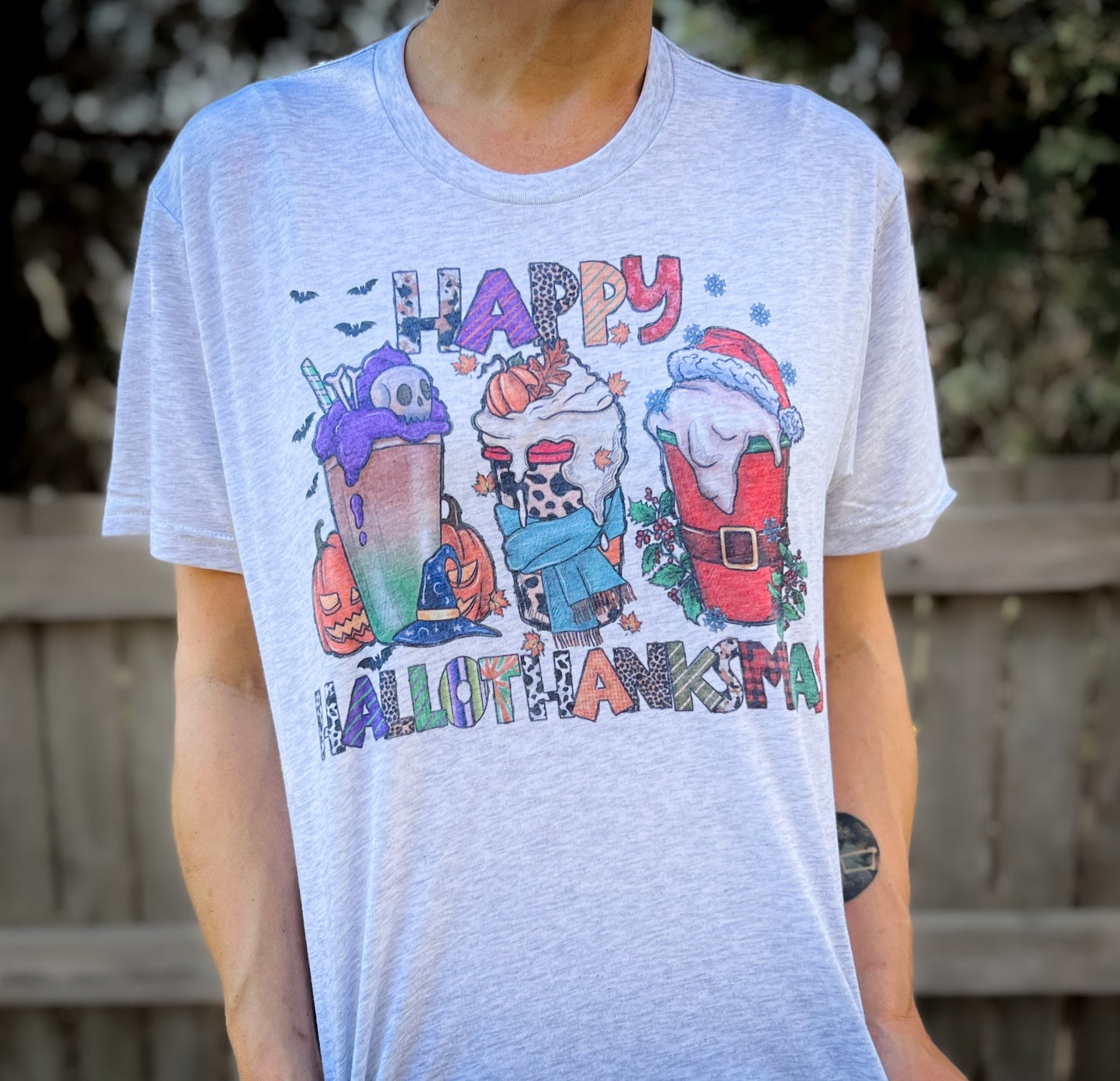 Happy Hallothanksmas | All in one Gnome Tee