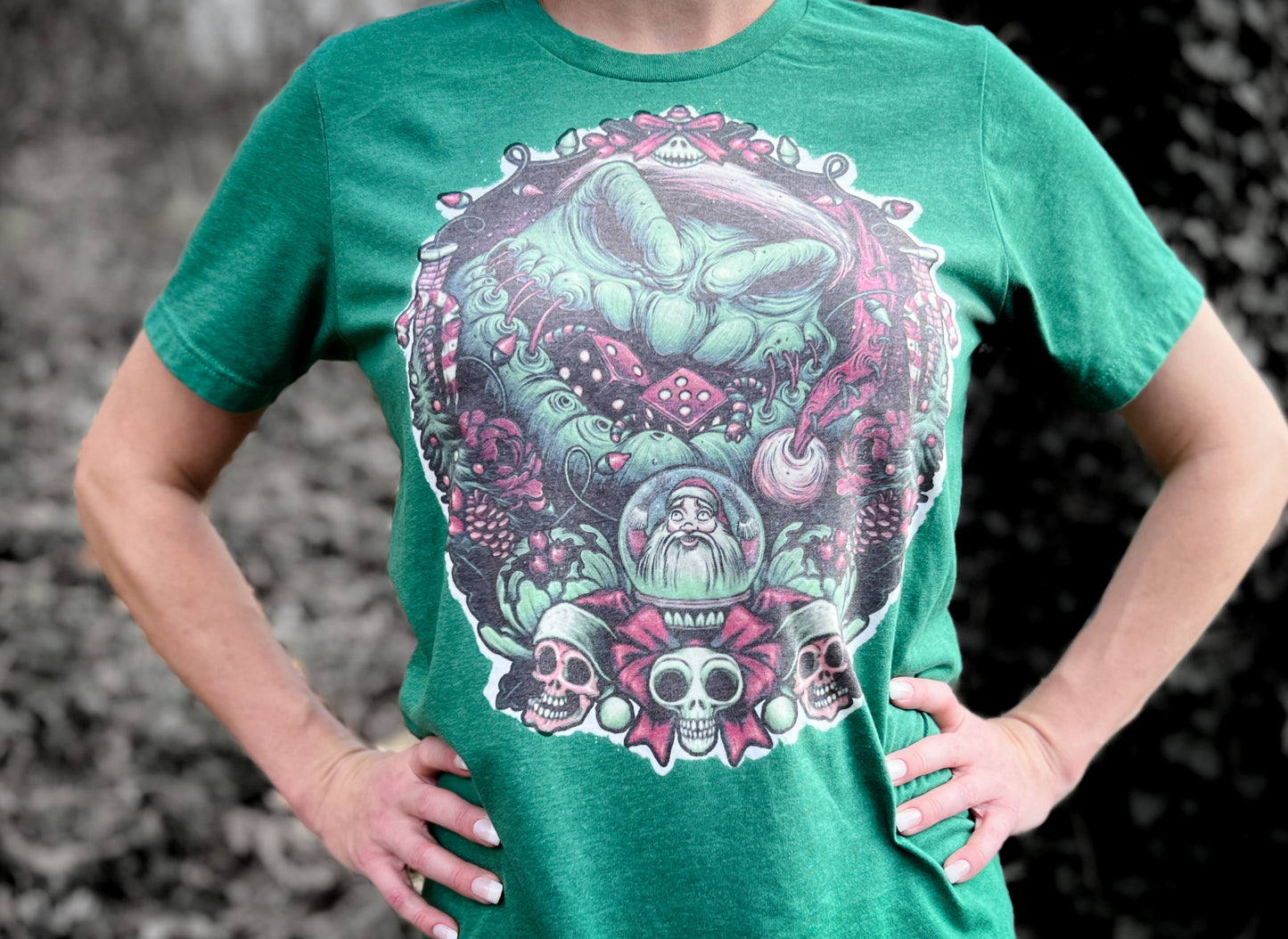 Oogie Boogie Bleached Christmas Tee | Night before Christmas Shirt