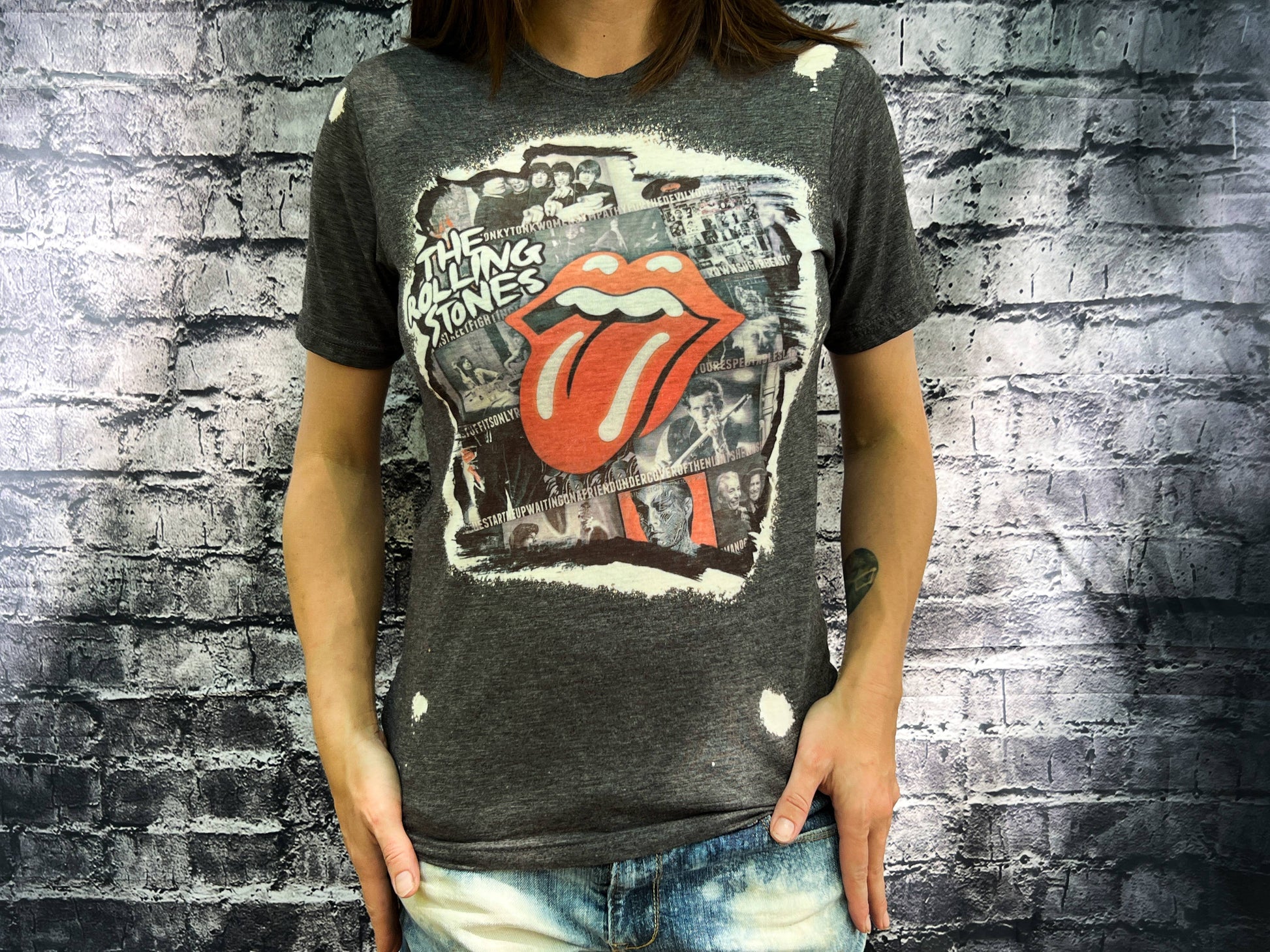 Rolling Stones Bleached Rock Streetwear Tee – Outer Place