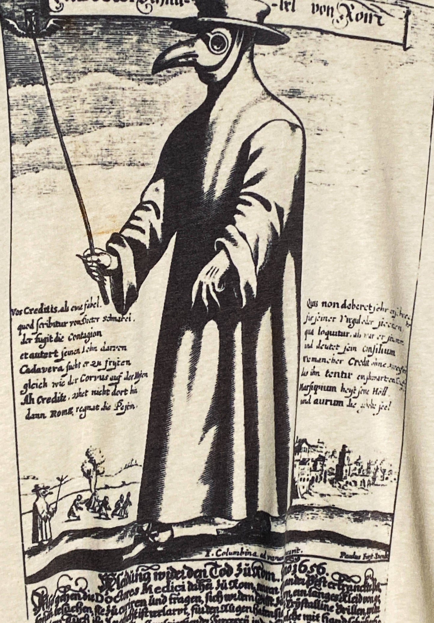 Plague Doctor | Vintage Art Illustration Book Page Tee