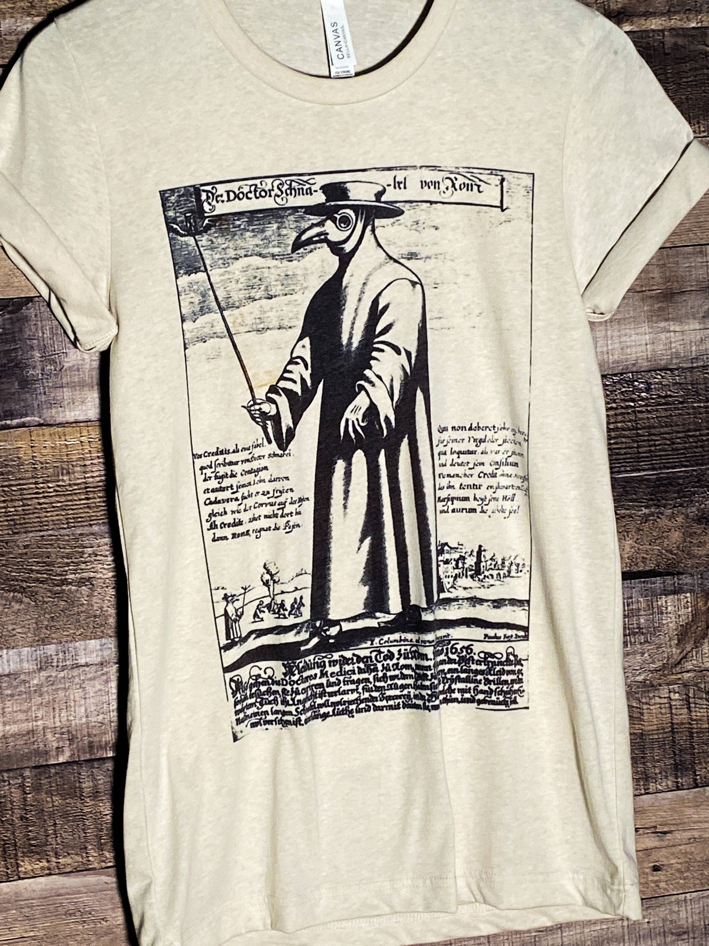 Plague Doctor | Vintage Art Illustration Book Page Tee