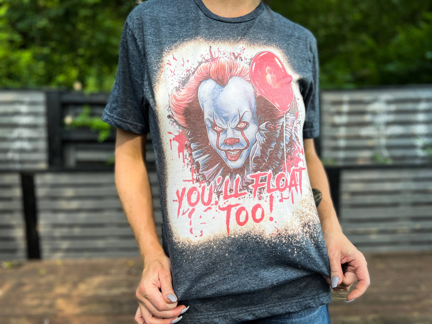 Pennywise Bleached Horror Movie Tee