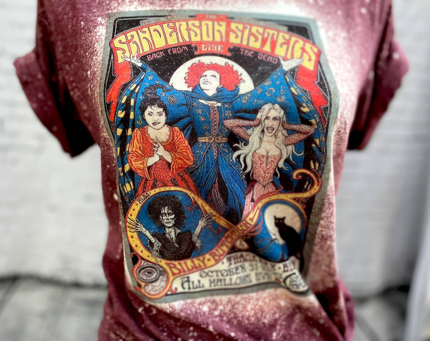 Sanderson Sisters Bleached Distressed Tee